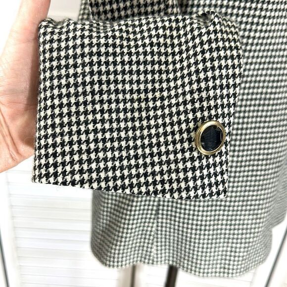 Bretton Place Blazer 10P Houndstooth Wool Blend Vintage 90s - Picture 11 of 15